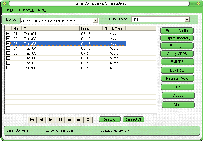 Linren CD Ripper Screenshot